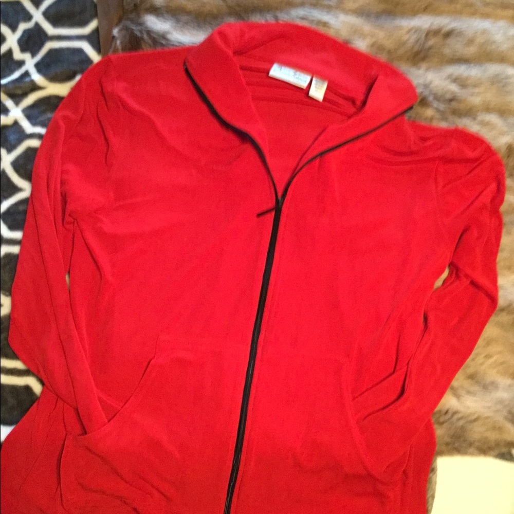 Zip up silky jacket